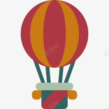 热气球运输119扁平图标图标