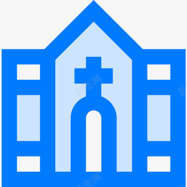 教堂荷兰4号蓝色图标图标