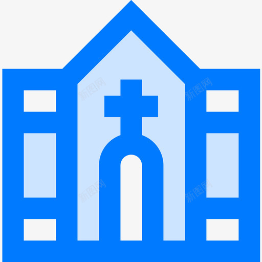 教堂荷兰4号蓝色图标svg_新图网 https://ixintu.com 4号 教堂 荷兰 蓝色