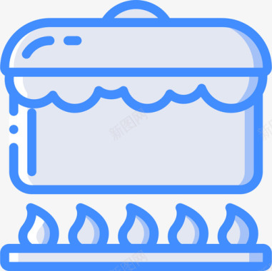 锅烹饪53蓝色图标图标