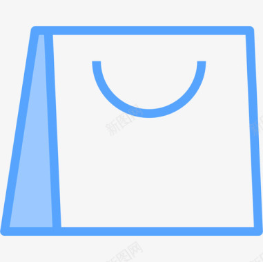 购物袋5号包蓝色图标图标