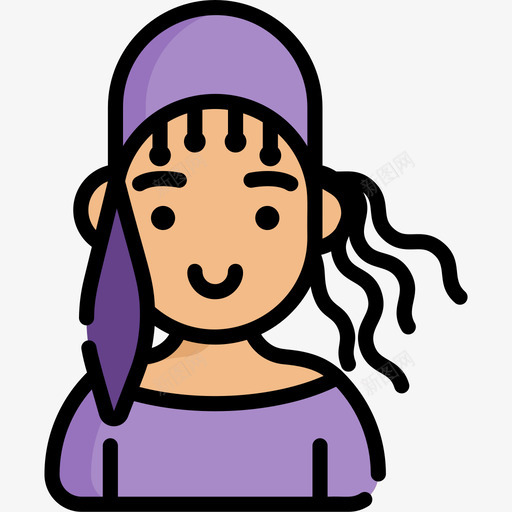 GypsyAvatars50线性颜色图标svg_新图网 https://ixintu.com Avatars Gypsy 线性 颜色