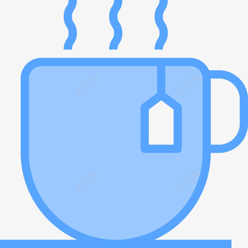 茶杯咖啡56蓝色图标svg_新图网 https://ixintu.com 咖啡 茶杯 蓝色