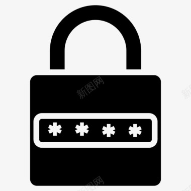 数码锁电子锁锁密码图标图标