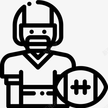 美国橄榄球运动员体育头像11直系图标图标