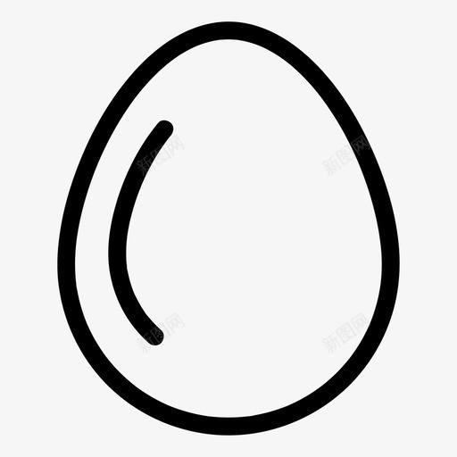 鸡蛋煮熟早餐图标svg_新图网 https://ixintu.com 复活节 所有尺寸的基本图标 早餐 煮熟 鸡肉 鸡蛋