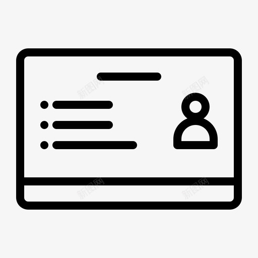 身份证姓名护照图标svg_新图网 https://ixintu.com 业务 办公室 姓名 护照 概要 身份证