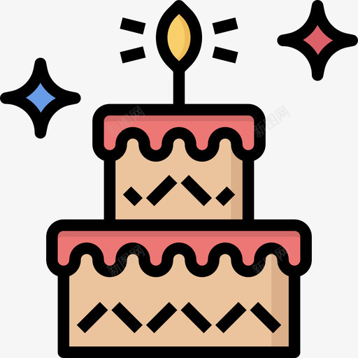 生日蛋糕派对65正色图标svg_新图网 https://ixintu.com 正色 派对 生日蛋糕