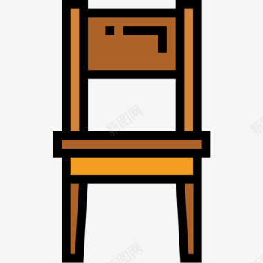 座椅家具103线性颜色图标图标