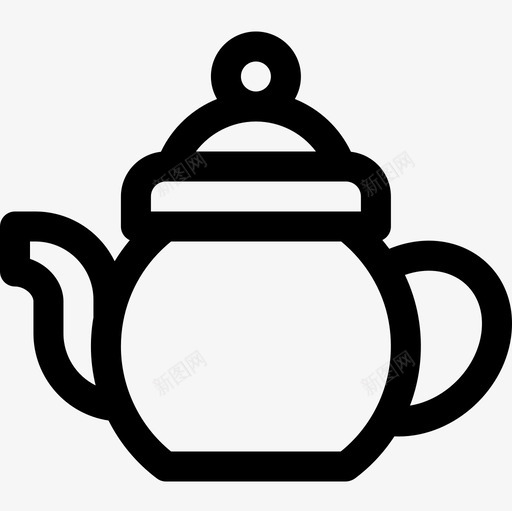 茶壶荷兰15直纹图标svg_新图网 https://ixintu.com 直纹 茶壶 荷兰15