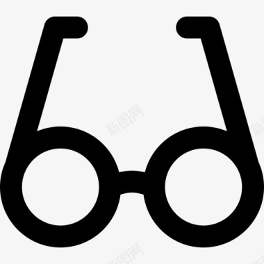 眼镜科学80直线型图标图标
