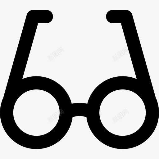 眼镜科学80直线型图标svg_新图网 https://ixintu.com 直线型 眼镜 科学80