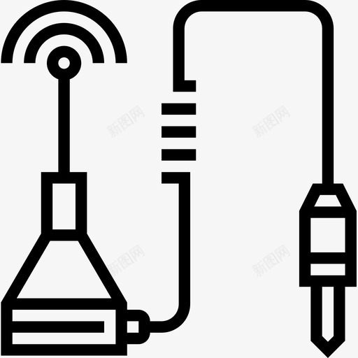 天线汽车零件7线性图标svg_新图网 https://ixintu.com 天线 汽车零件 线性