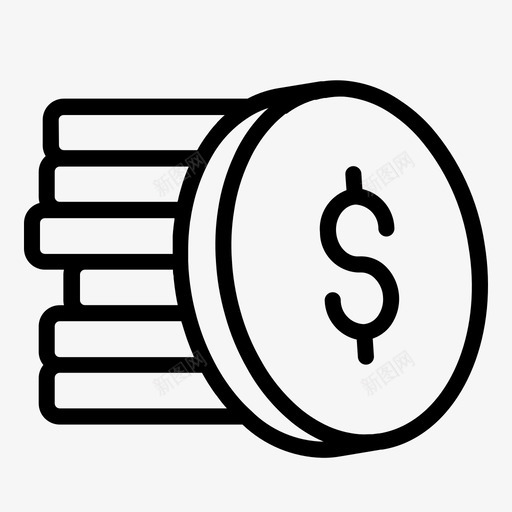 硬币电子商务金融图标svg_新图网 https://ixintu.com 电子商务 硬币 货币 购物 金融