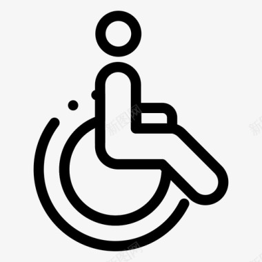 轮椅无障碍移动图标图标