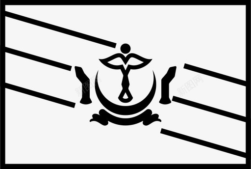 文莱国旗brn国家图标图标