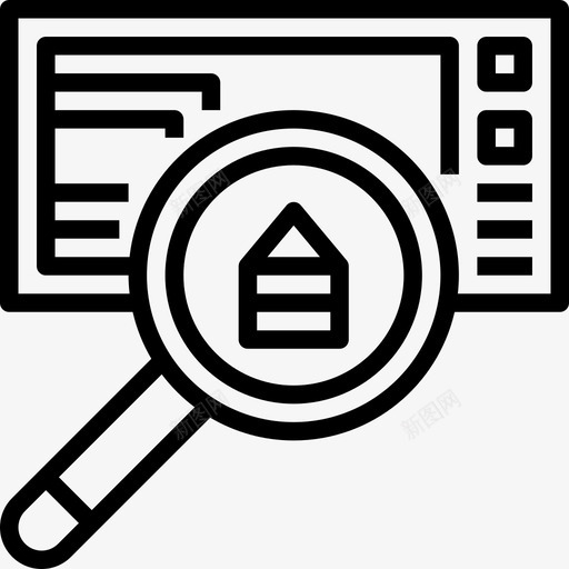 搜索房地产131线性图标svg_新图网 https://ixintu.com 房地产 搜索 线性