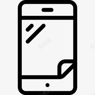 智能手机手机屏幕保护器图标图标