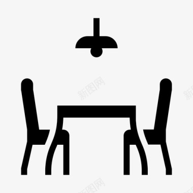 餐厅书桌餐桌图标图标
