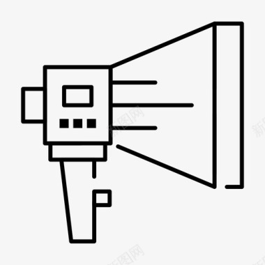 公告数字扬声器图标图标