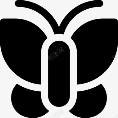 蝴蝶昆虫8填充图标图标