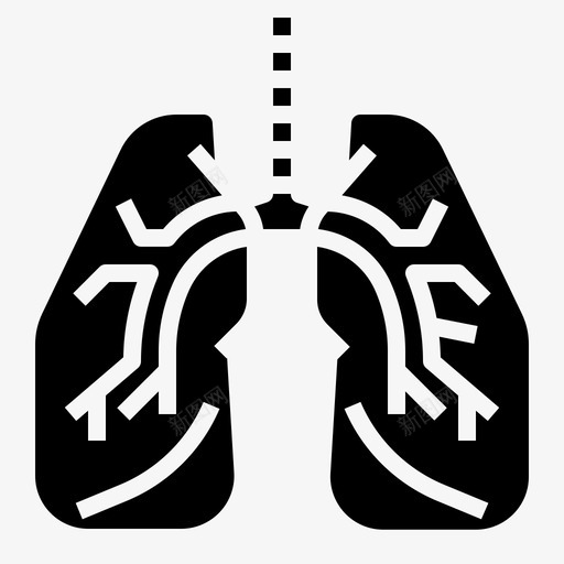 肺解剖学医学图标svg_新图网 https://ixintu.com 健康 医学 医院 器官 固体 解剖学