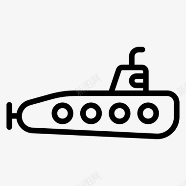 潜水艇军用航海图标图标