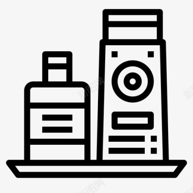 洗发水浴室瓶子图标图标