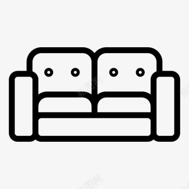 双人沙发沙发家具图标图标