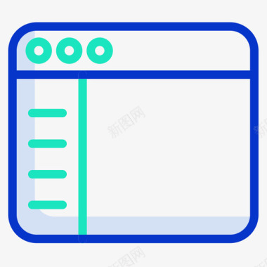 浏览器windows应用程序4轮廓颜色图标图标
