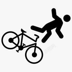 自行车特技自行车事故保险交通事故图标高清图片