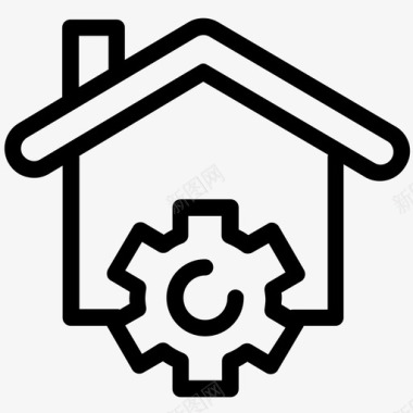 房屋设置设备房地产图标图标