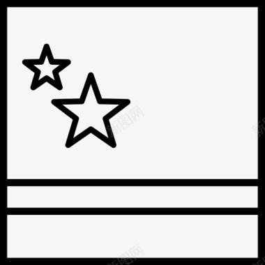 库拉索旗cuw国家图标图标
