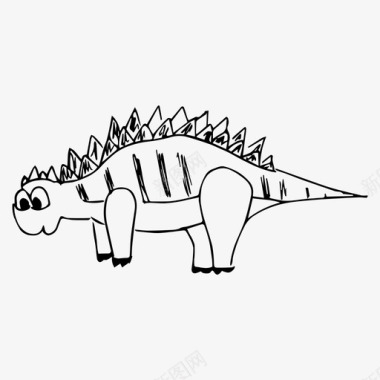 恐龙动物剑龙图标图标