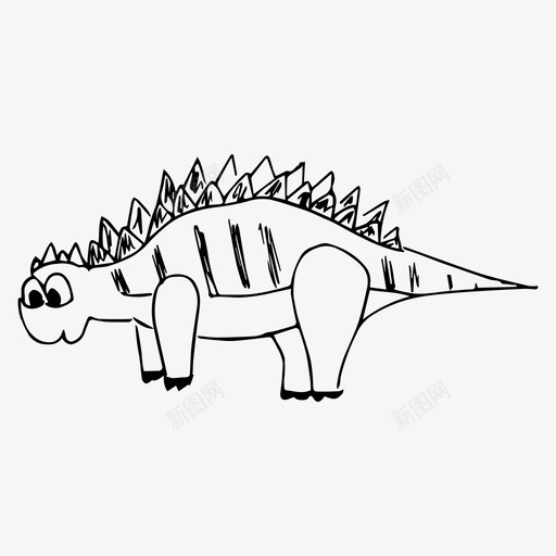 恐龙动物剑龙图标svg_新图网 https://ixintu.com 剑龙 动物 恐龙 玩具