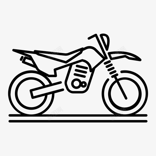 摩托车自行车摩托车越野车图标svg_新图网 https://ixintu.com 交通工具 侧视图 摩托车 自行车 越野车