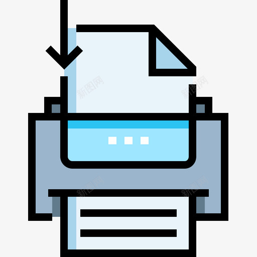 打印机大学31线颜色图标svg_新图网 https://ixintu.com 大学31 打印机 线颜色