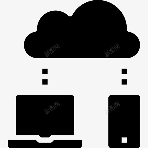 云计算机技术4填充图标svg_新图网 https://ixintu.com 云 填充 计算机技术4