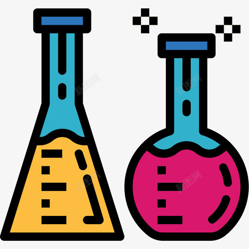 烧瓶科学83线性颜色图标svg_新图网 https://ixintu.com 烧瓶 科学 线性 颜色