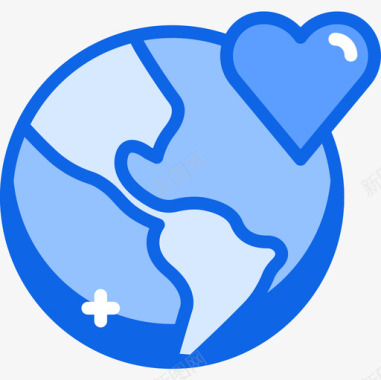 地球慈善47号蓝色图标图标