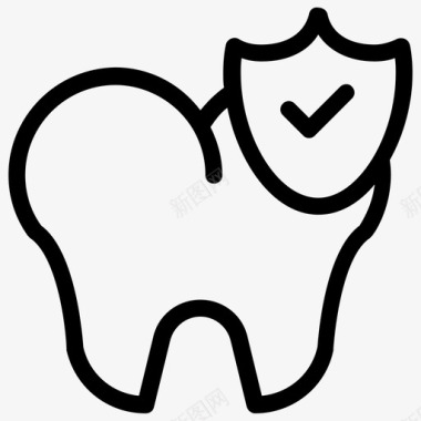 牙齿安全安全防护牙齿保护图标图标