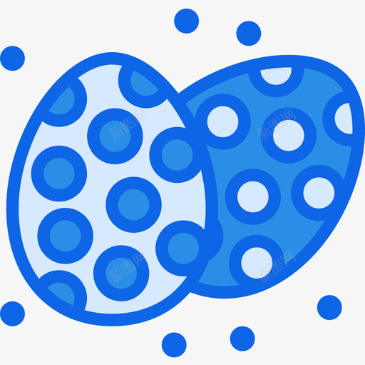 复活节彩蛋假期43蓝色图标svg_新图网 https://ixintu.com 假期43 复活节彩蛋 蓝色