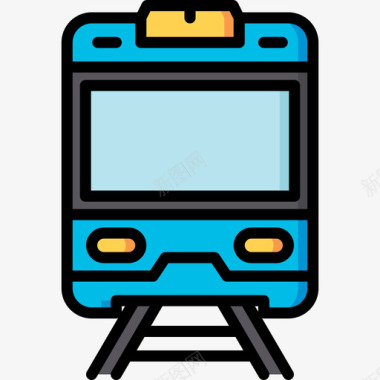 火车旅行148线颜色图标图标