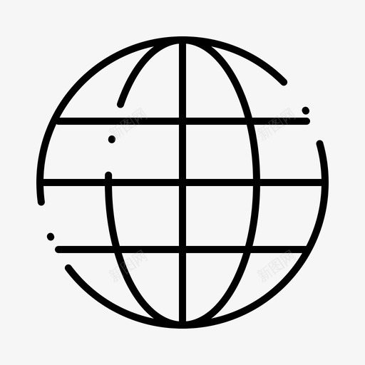 世界全球互联网图标svg_新图网 https://ixintu.com 世界 互联网 元素 全球 地图 基本 点线 用户界面 规则