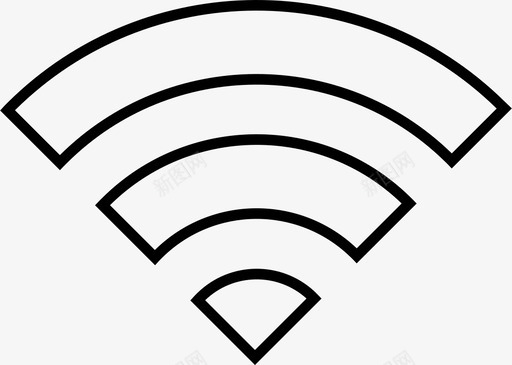 wifi连接互联网图标svg_新图网 https://ixintu.com wifi 互联网 信号 广域网 网络 连接