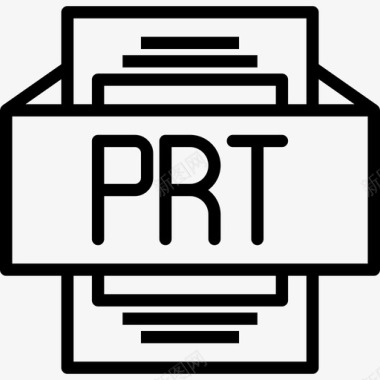 Prt文件类型3线性图标图标