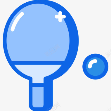乒乓球户外活动27蓝色图标图标
