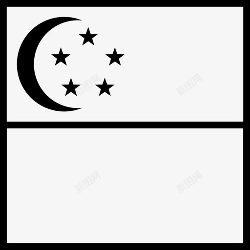 新加坡国旗国家新加坡元图标svg_新图网 https://ixintu.com 世界 国家 国旗 新加坡 新加坡元 方块 简化