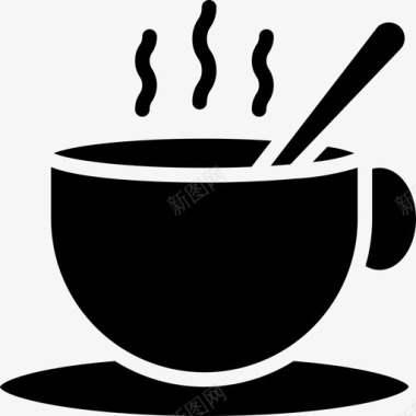咖啡杯商务元素6固体图标图标