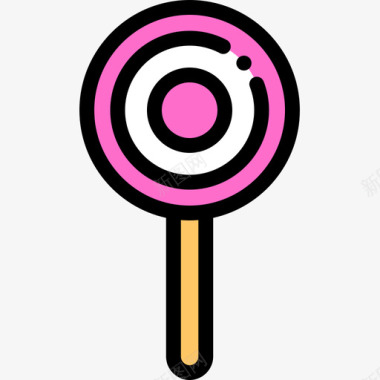 棒棒糖糖果店2线性颜色图标图标